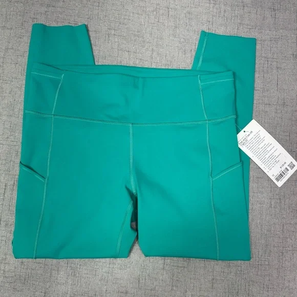 Lululemon Fast and Free High Rise Tights Maldives Green Leggings Size 12 NWT - Picture 5 of 9